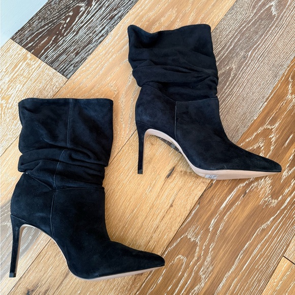 Schutz Ashlee High Heel Boots Size 7.5 In Black nwot - Picture 2 of 12